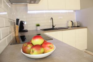 Kuchyň nebo kuchyňský kout v ubytování SMM Apartament Stettin