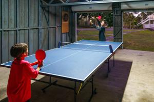 Stolní tenis v ubytování Lakeview Cottage in Mooloolah Valley nebo okolí