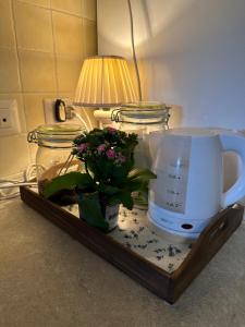 Příslušenství pro přípravu čaje a kávy v ubytování Casa Vacanze Il Puggio