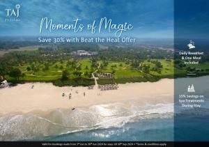 a flyer for morgans of magic with a beach at Taj Exotica Resort & Spa, Goa in Benaulim