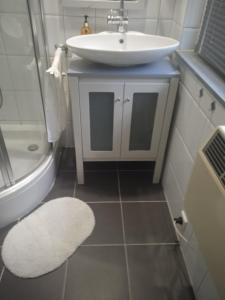 Koupelna v ubytování Ferienhaus uelsen