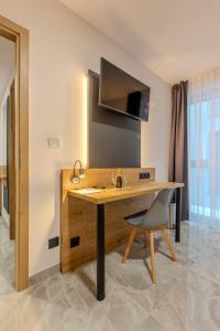 Μια τηλεόραση ή/και κέντρο ψυχαγωγίας στο Hotel Tříška