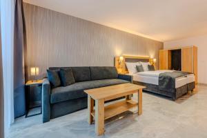 Χώρος καθιστικού στο Hotel Tříška