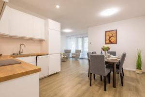 Kuchyňa alebo kuchynka v ubytovaní Haven Apartman Zamárdi By BLTN