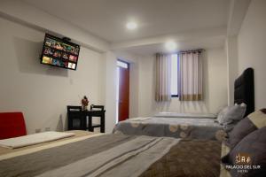 Postel nebo postele na pokoji v ubytování Hotel Palacio del Sur