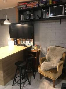 Køkken eller tekøkken på Tunnelmallinen ja kompakti kaksio