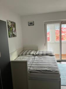 Łóżko lub łóżka w pokoju w obiekcie Ferienwohnung Haus Cerny