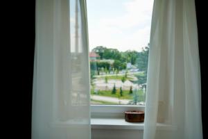 Vonkajšia záhrada v ubytovaní Artystyczna przestrzeń przy Zabytkowym Dworcu