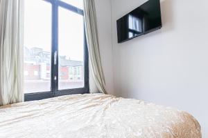 TV a/nebo společenská místnost v ubytování Spacious Shared 5BR Apt in the Heart of Gent