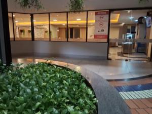 a building with a bunch of green plants in a lobby at hotel tambau flat particular 605 in João Pessoa +94 photos