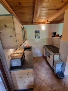 Kuchyň nebo kuchyňský kout v ubytování Lodge In Koprivnik