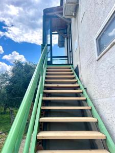 a stairway leading up to a building at Chalet Ambel in Dhërmi