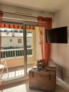 Μια τηλεόραση ή/και κέντρο ψυχαγωγίας στο Studio Comète - Echappée douce à Saint Mandrier