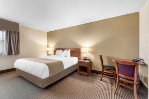 a hotel room with a large bed and a desk at Best Western Vermillion Inn in Vermillion +27 photos