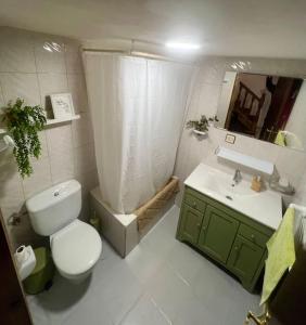 ミエレスにあるVilladeCelisのトイレと洗面台付きのバスルーム