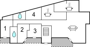 Plan piętra w obiekcie Awesome Home In Portman With Kitchen