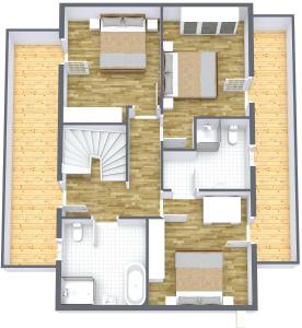 Plan piętra w obiekcie Chalet Noriker