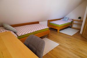 Postel nebo postele na pokoji v ubytování Chalupa na Bečvách