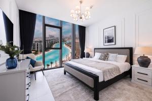 Letto o letti in una camera di Crystal Lagoon View Beach access Fast Wi-Fi