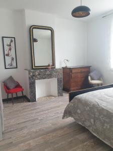Postel nebo postele na pokoji v ubytování Gîte Le Coeurdonnier