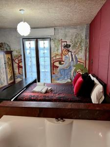 A bed or beds in a room at Posada la Leyenda