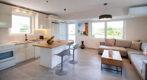 Η κουζίνα ή μικρή κουζίνα στο Seastone Beach Houses Pefkohori