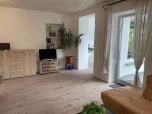 Et tv og/eller underholdning på Ferienwohnungen Haus zur Linde