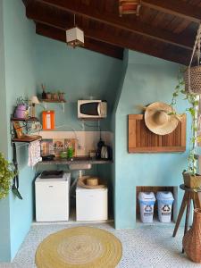 Dapur atau dapur kecil di Quintal da Casa