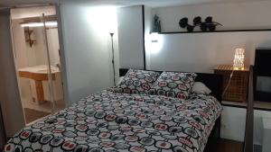 Posteľ alebo postele v izbe v ubytovaní Petit loft face rivière