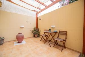 Posezení v ubytování Melissa Rooms Naxos