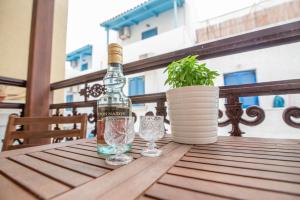 Balkón nebo terasa v ubytování Melissa Rooms Naxos