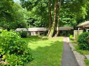 a garden with a house and a path in front of it at Bumbeldink in Uny Lelant