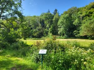 a sign in the middle of a field at Bumbeldink in Uny Lelant +65 photos