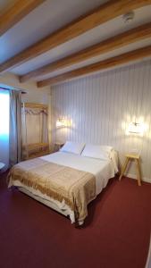 a bedroom with a large bed in a room at Los Calafates Hotel in Ushuaia +59 photos