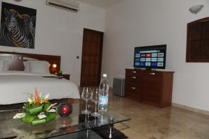TV a/nebo společenská místnost v ubytování Residence Helios