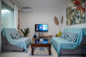 Posezení v ubytování Coconut Blue