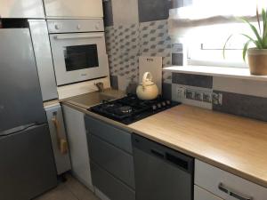 Kuchyň nebo kuchyňský kout v ubytování Mieszkanie na parterze