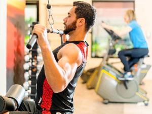 Fitness centrum a/nebo fitness zařízení v ubytování Hotel Times Square 913 São Paulo Moema