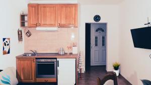Kuchyň nebo kuchyňský kout v ubytování Hvar apartmani & spa