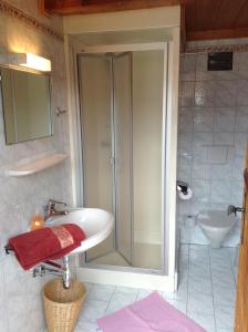 Koupelna v ubytování Ferienhaus Grubhof