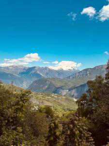 a view of a valley with mountains in the background at Studio montagne in Villarembert +3 photos