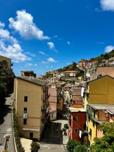 an overhead view of a city with buildings at Casa Camilla in Riomaggiore +5 photos