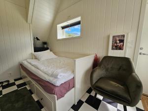 เตียงในห้องที่ Rødseth gårdsovernatting Dobbeltrom