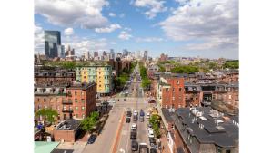 an aerial view of a city street with buildings at The Chester Hotel in Boston