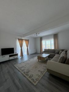 un salon avec un canapé et une télévision dans l'établissement Apartment BORICI, à Bihać