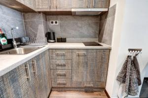 Classy and stylish apartment next to Hilton的厨房或小厨房