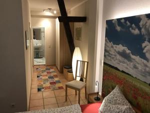 Ένα ή περισσότερα κρεβάτια σε δωμάτιο στο Hildchen Comfortable holiday residence