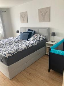 Postel nebo postele na pokoji v ubytování Ferienwohnung Rickelhoff