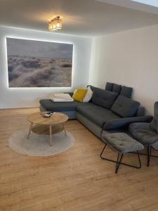 Posezení v ubytování Ferienwohnung Rickelhoff