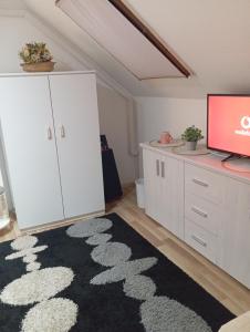 Televiisor ja/või meelelahutuskeskus majutusasutuses Gabi apartman